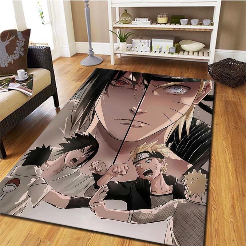 Naruto Fire Determination Carpet Rug For Living Room Bedroom Home Sofa Decoration,kids Play Nonslip Floor Mat