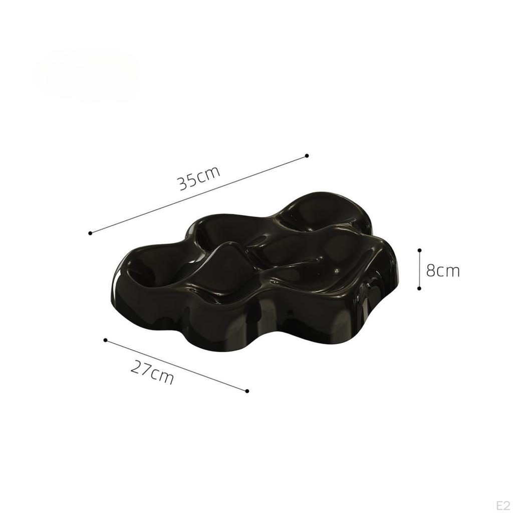 AtmosphericShaped Tray with Compartments Versatile Atmospheric Aesthetic Jewelry Holder for