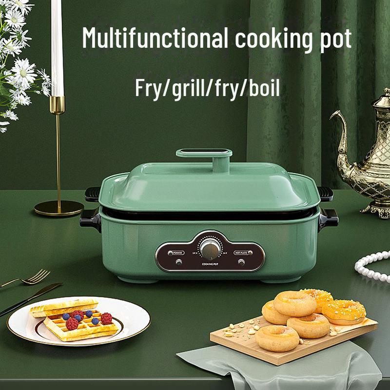 Smokeless Non-Stick Electric Grill & Shabu-Shabu Multi-Function Hot Pot