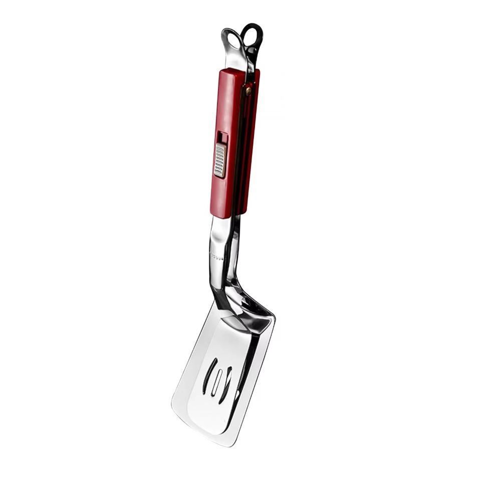Slotted Design Steak Spatula Tongs Anti-scald Steak Flipping Clip Stainless Steel Grill Clamp  Home