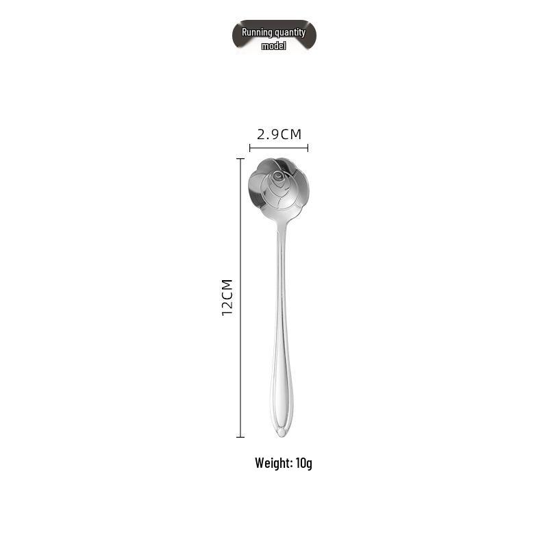 Cherry Blossom Stainless Steel Long Handle Coffee Spoon