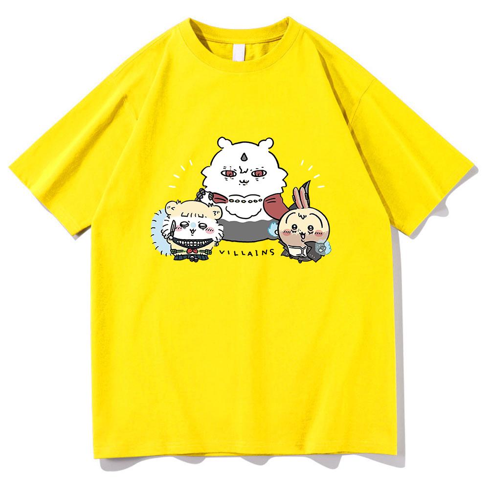 Chiikawa T Shirt Unisex  Harajuku Graphic Funny Kawaii T-Shirt Unisex Japanese Anime Cartoon Casual Cotton Tees Shirts Korea Clothes
