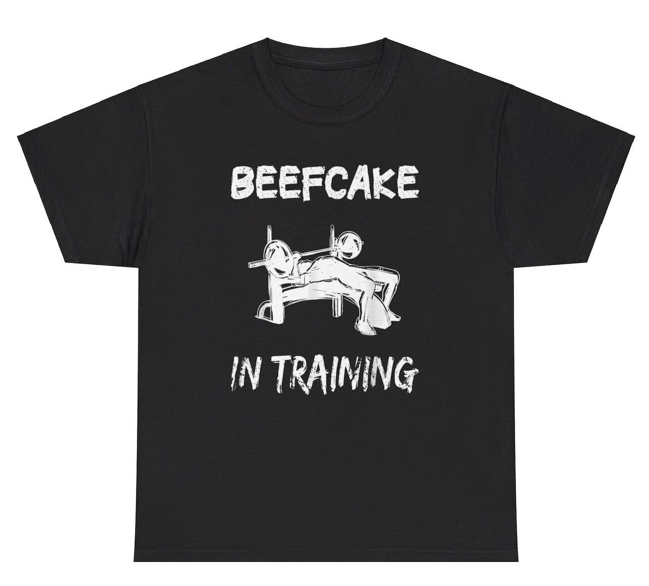 Beefcake In Training Gym TShirt Funny Bodybuilding Gym Pump Cover Silly Gift Tee XL