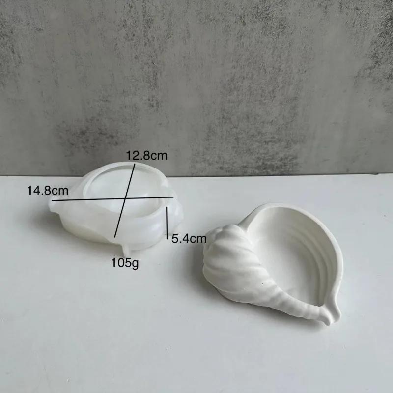1 buc silicon mucegai pentru lumânare Conch Shell Cup Shell depozitare placă tavă gips mucegai DIY gips ciment aromaterapie lumânare Cup mucegai