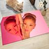 Pink Reflection Portrait Carpet Rug Soft Washable Antislip Home Living Room Sofa Mats Personalized Christmas Rug
