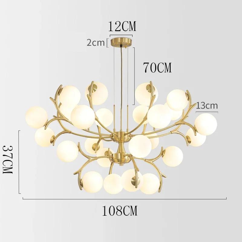 Nordic Luxury Living Room Pendant Magic Bean Spherical Home Decoration Bedroom Dining Room Fixtures Indoor LED Pendant Lighting
