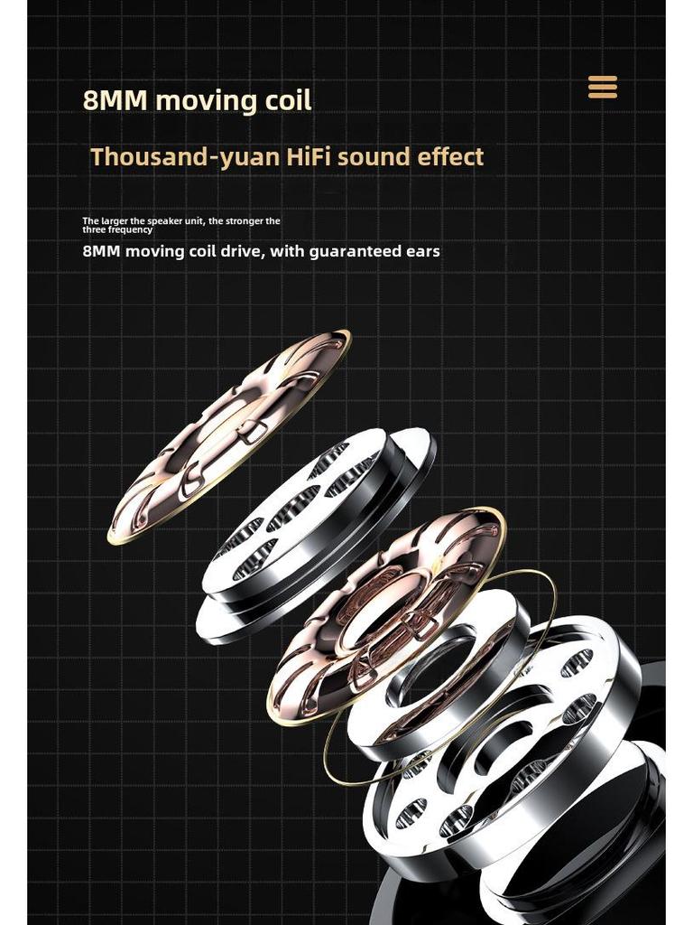 Bluetooth HD Mirror Display YD03 Headset - Large Capacity Wireless Noise Reduction YDmini Earbud