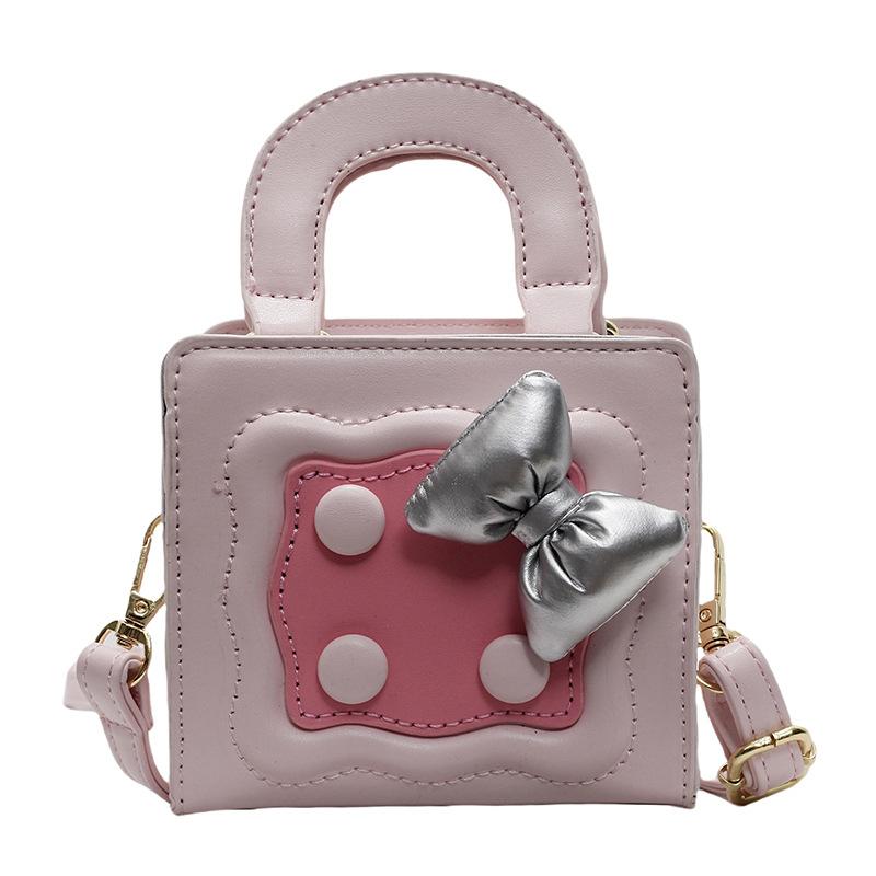 Mini Small Bag 2025 New Cute Girl Bow Handbag Foreign Style Versatile Messenger Biscuit Small Square Bag