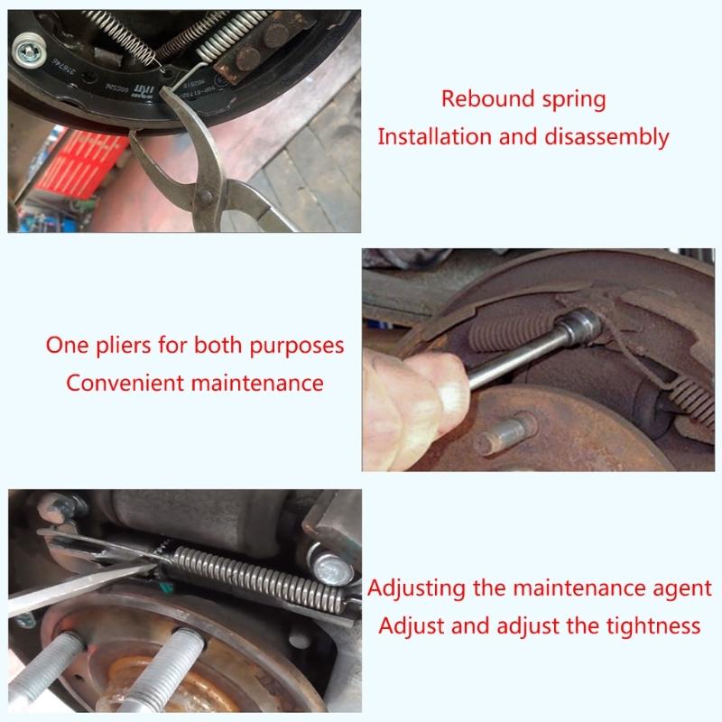 Car Vehicle Drum Brake Line Shoe Return Spring Repair Car Remover Installer Workshop Tools Plier Tool Multifunctional