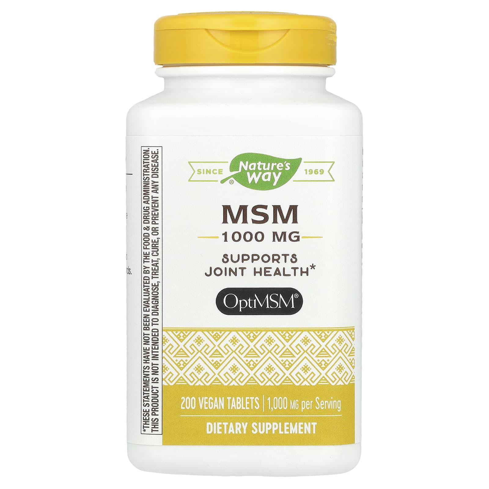 

Nature S Way, Msm, 1,000Mg, Veggie Tablets, 200 Tablets