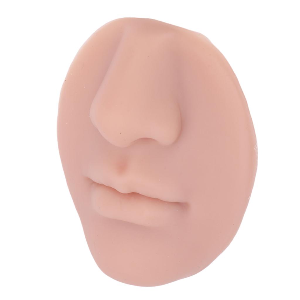 5D Silicone Nose Mouth Model Soft Simulating Lip Piercing Practice Model for Jewelry Display Teaching