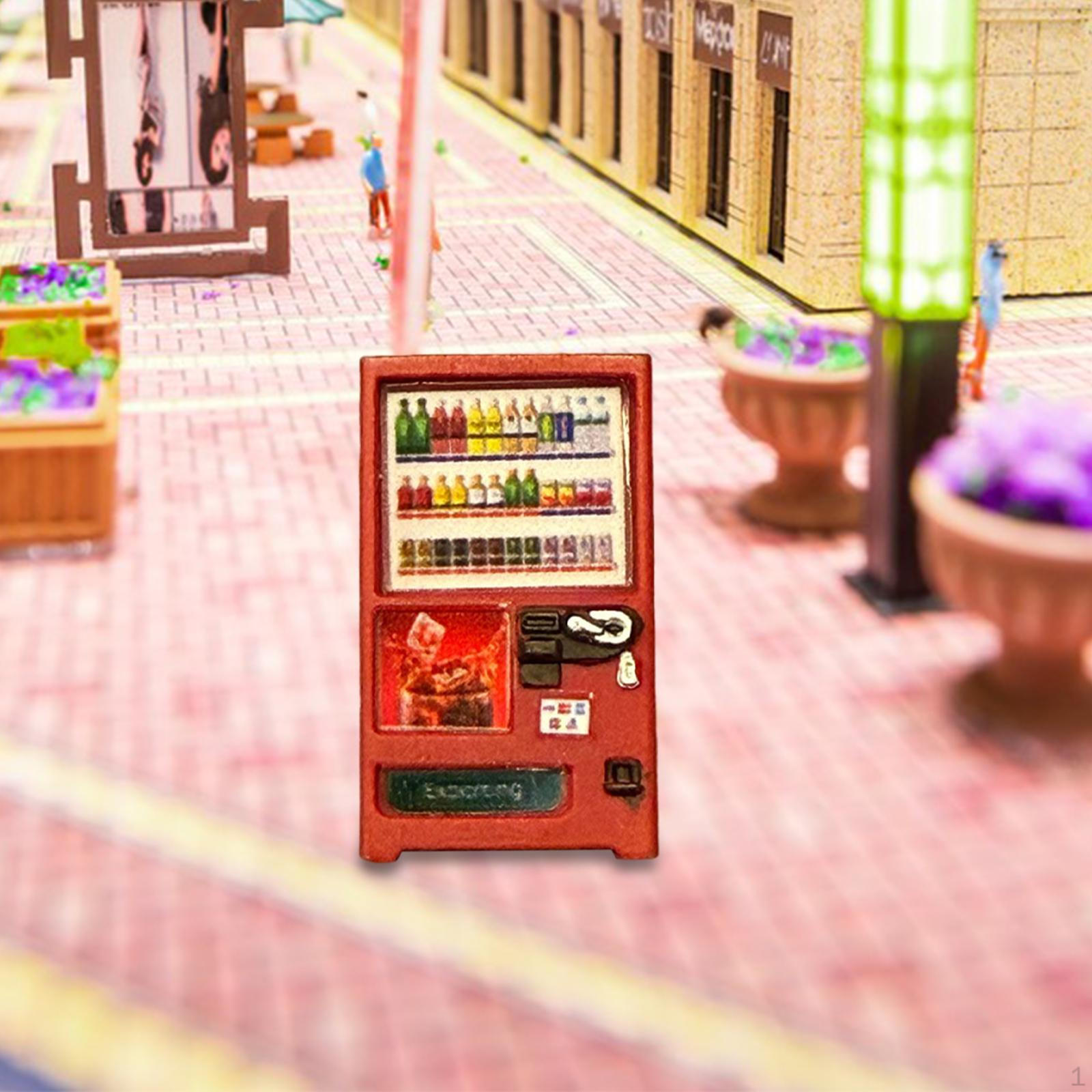 1/64 Mini Vending Machine Model Dollhouse Decoration Accessories DIY Creative Decorative Miniature красный