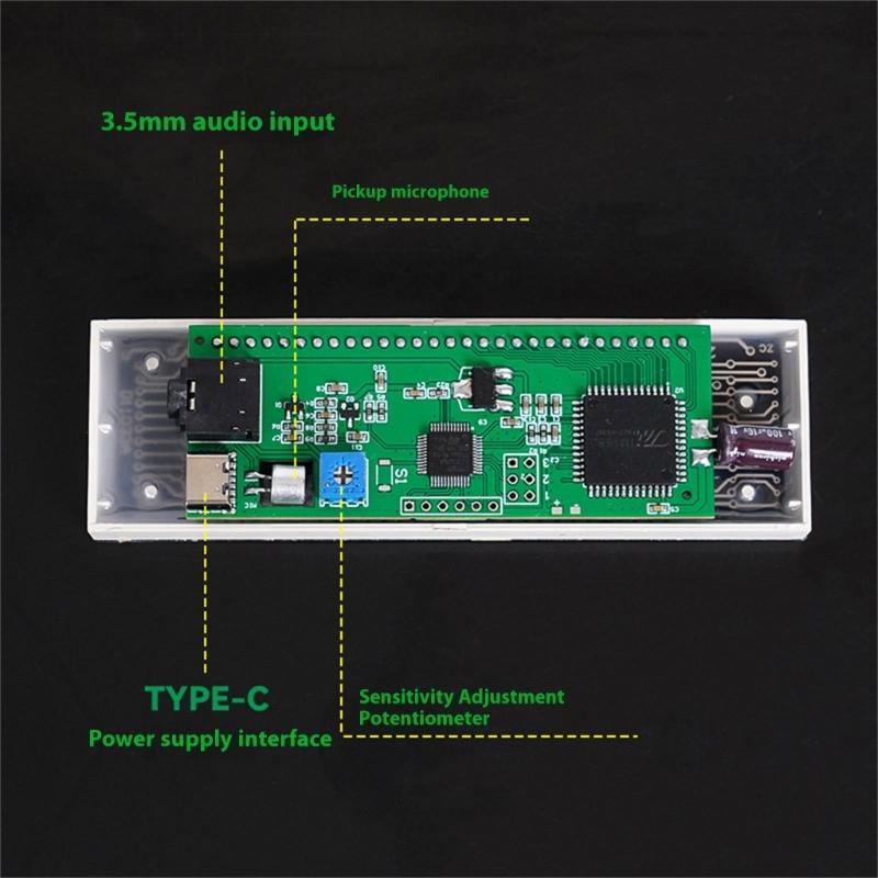 Sound Responsive LED Music Spectrum 5 Lighting Mode Pickup Rhythm Light For Stage Shows And Event