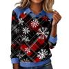 Women's Fashion Christmas Printed Long-Sleeve Pullover Top