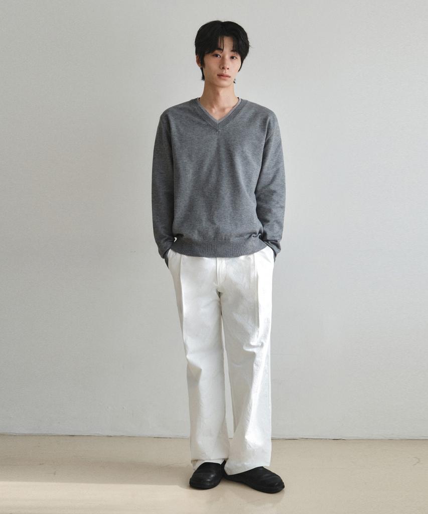 Wednesday Oasis Deep Tuck Wide Cotton Pants_Ivory(W26Pt03)