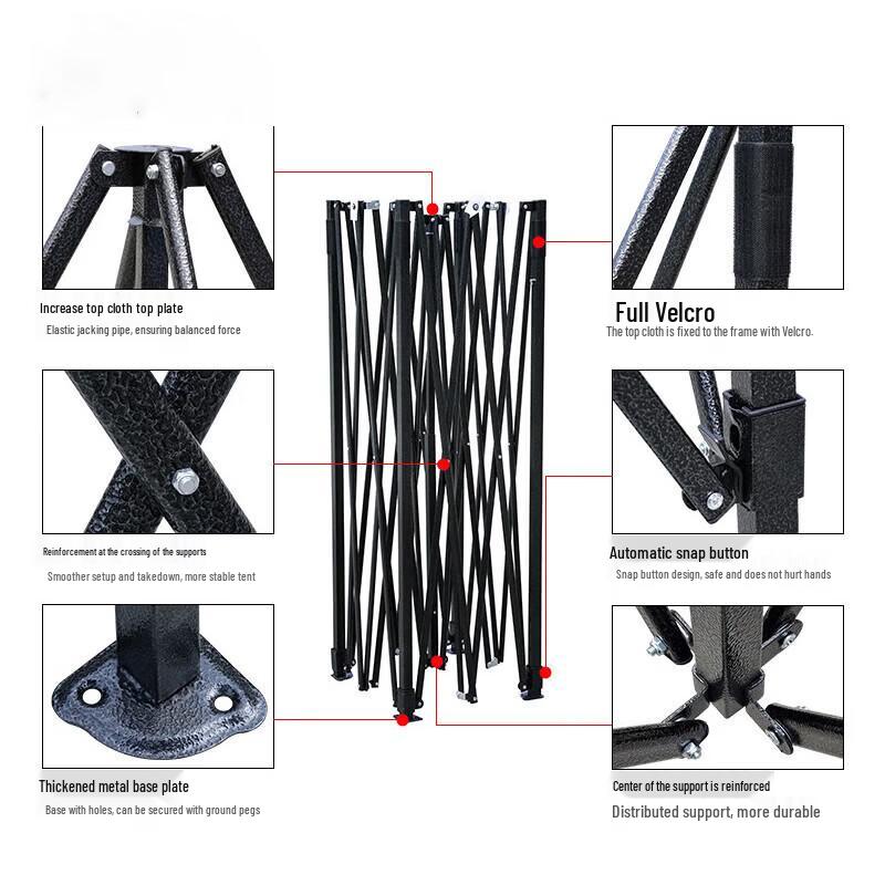 JINGRUIDA Outdoor Folding Sunshade Carport Canopy