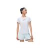 Li Ning Laufserie Buchstaben-Print Rundhals Kurzarm T-Shirt Damen Tops Standard-Weiß ATST066-4