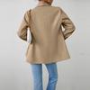 Autumn Winter Women's Casual Long Sleeve Solid Color Blazer Suit Button Commuter Temperament