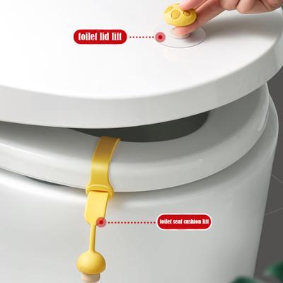 Silicone Toilet Seat Cover Lifters Portable Touch Free Toilet Lid Lifter Handle Durable Mushroom Shape Toilet Seat Pad Lifter