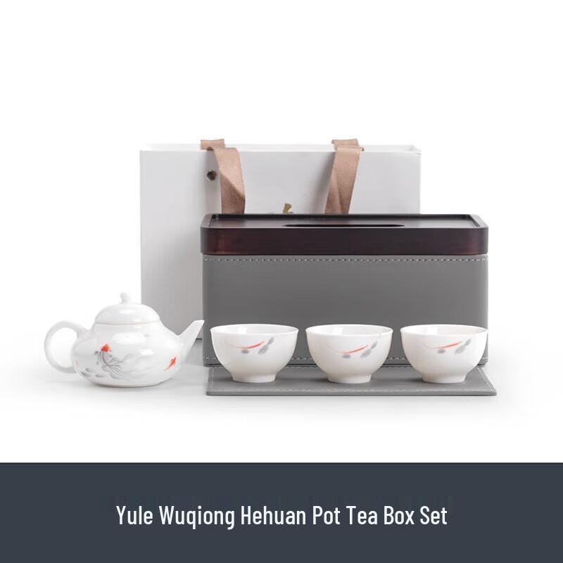 Nanshan Mr. Ceramic Kung Fu Tea Set - Teapot & 3 Cups