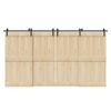 Sliding Door Hardware Set 400 cm Steel Black