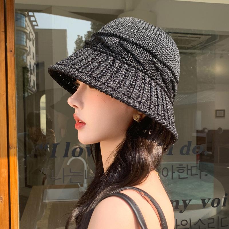 

Весенне-осенняя новая шляпа Женская вязаная универсальная шляпа-тазик Дышащая солнцезащитная шляпа от солнца Летняя шляпа от солнца Average size