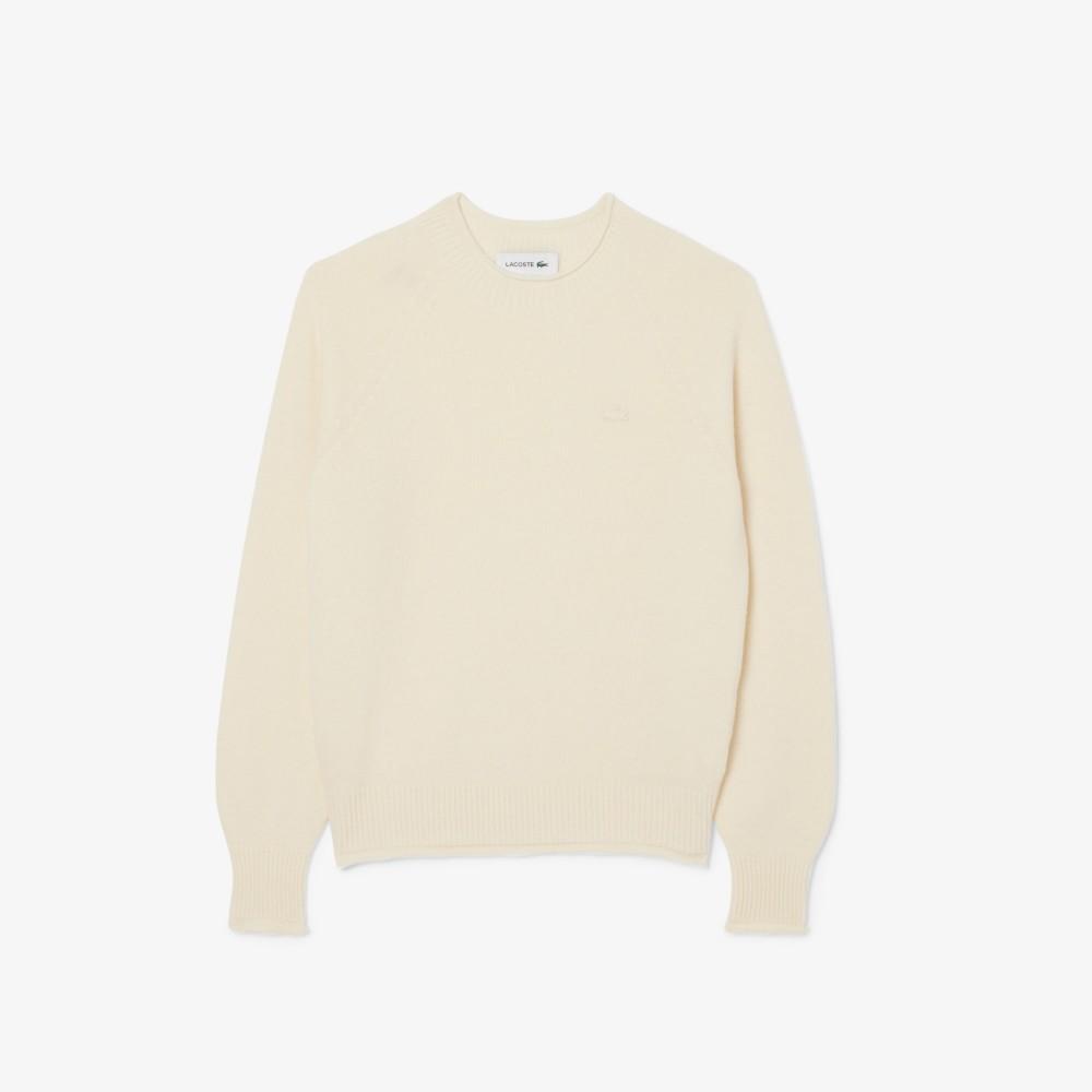 [lacoste] Women's Carded Wool Crew Neck Sweater AF4160-55NXFJ