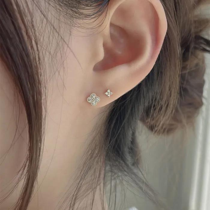 14k clover piercing (2size)