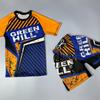 2026 New Street Style Yellow/Blue/Orange Color Scheme Tracksuit Short-Sleeve + Shorts Men's Training Suit 2-Piece Set