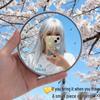 Compact Portable Reflective Travel Convex Mirror - Round Handheld Design