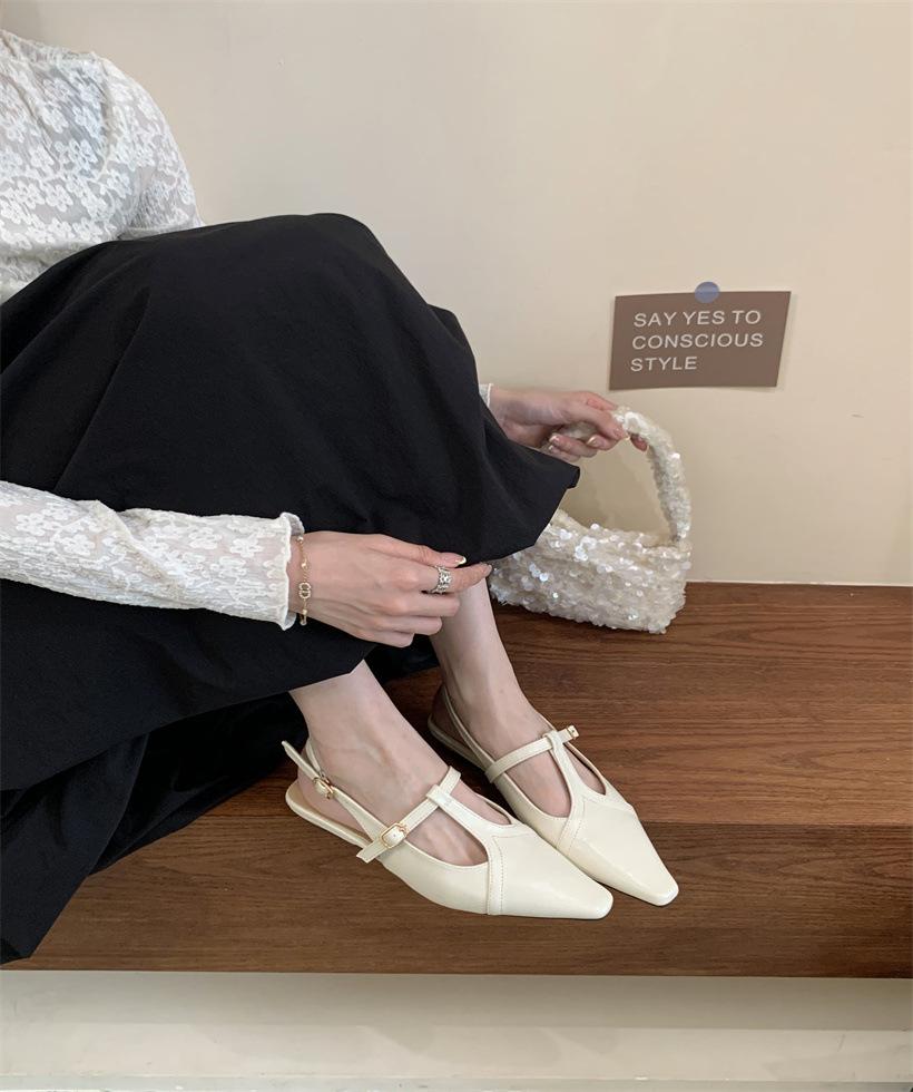 

Niche French brown inner temperament single shoes women s shoes 2025 spring socialite pointed toe wedge Mary Jane shoes 39