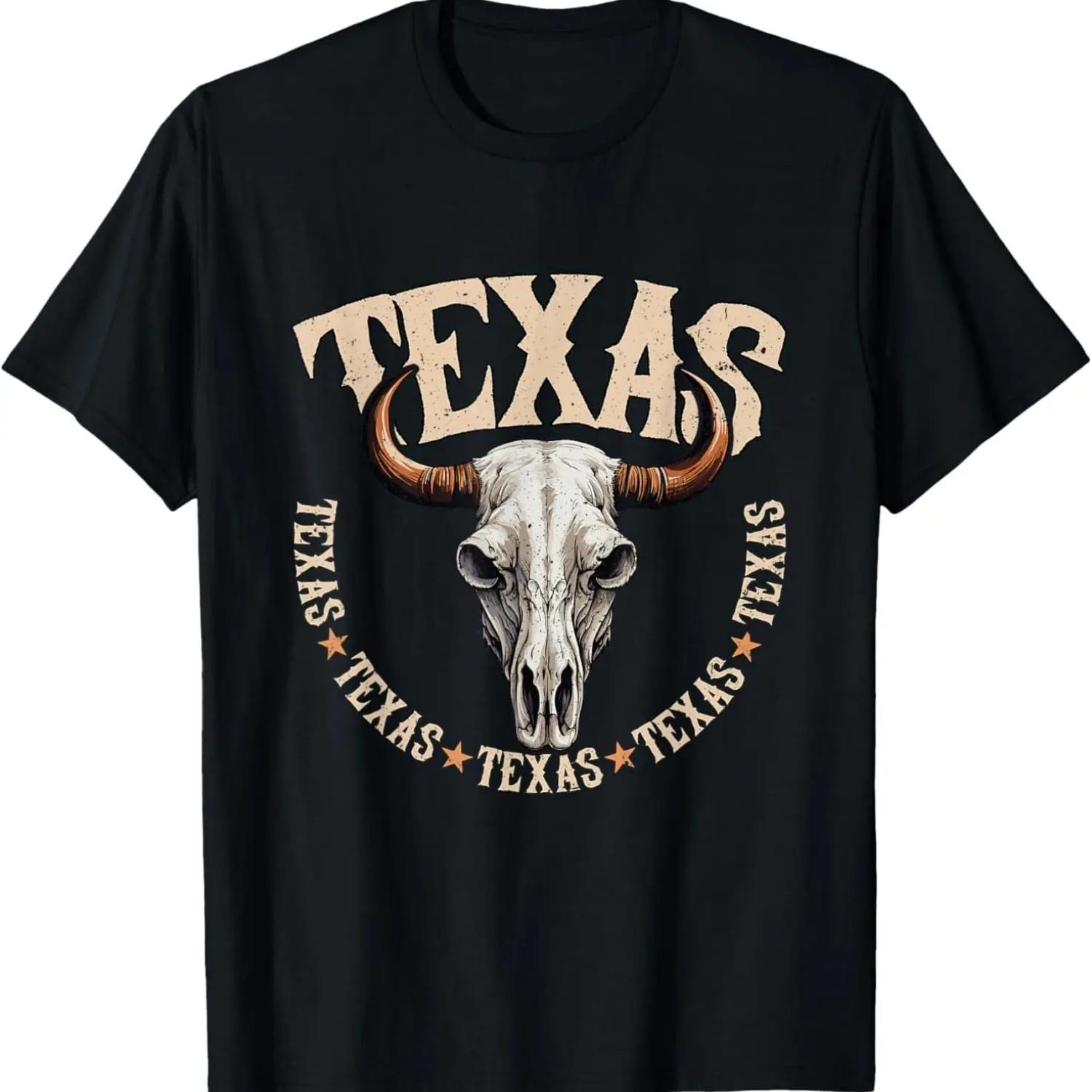 Steer Longhorn Head Bull Southwestern Texas Vintage T-Shirt S чёрный