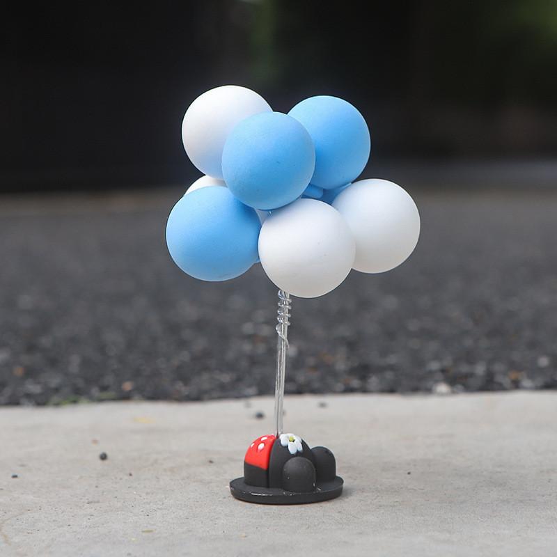 Cute Cartoon Balloon Car Ornament For Car Interior Clay Material