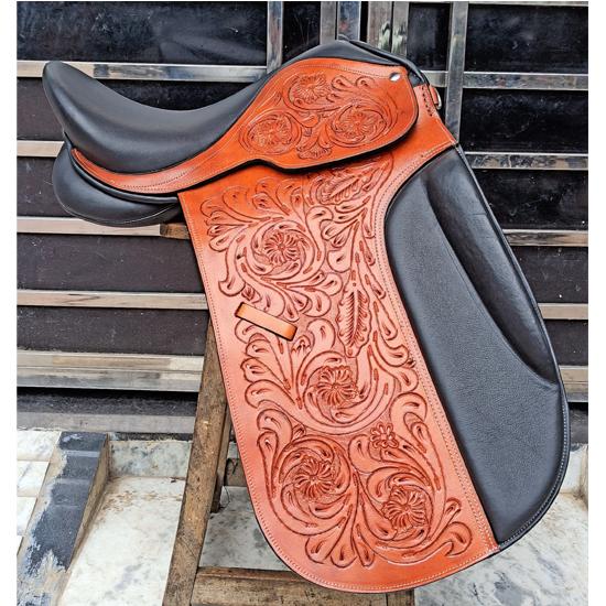 

Новое кожаное седло для выездки, размер 16 , 17 , 18 17 inch дубильная кора