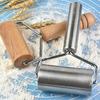 Rolling Pin To Non-Stick Comfortable Grip Dual Head Stainless Steel Frame Pastry Roller