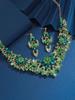European & American Bridal Crystal Flower Necklace and Earrings Jewelry Set