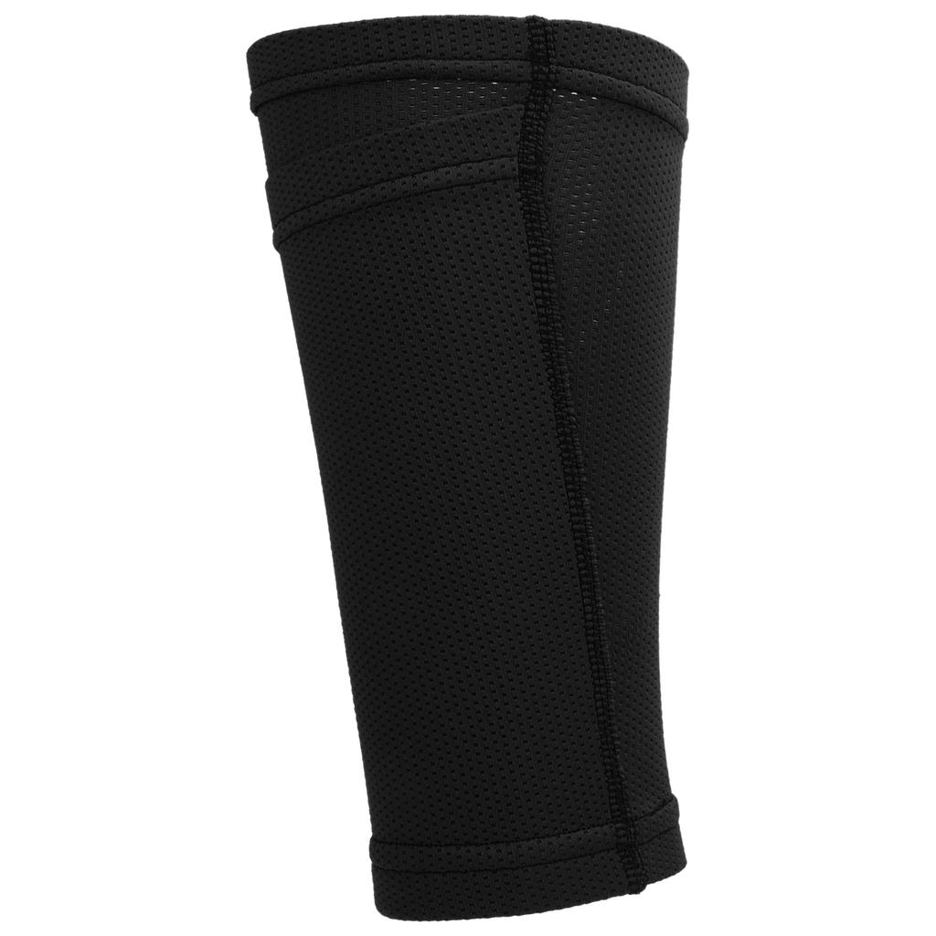 1 Pair Soccer Shin Guard Socks Double Layer Shin Pad Sleeves for Football Training BlackYouth / M