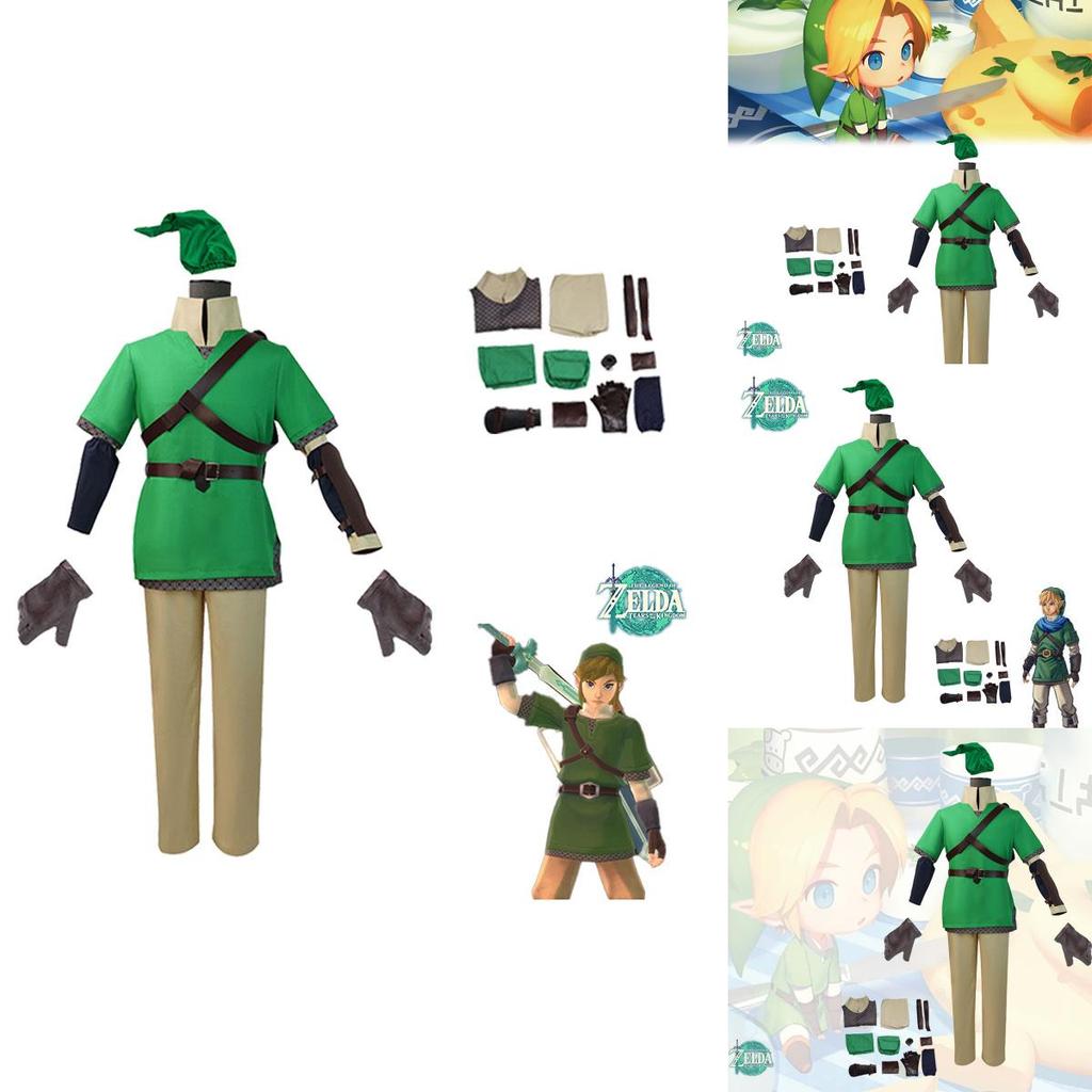 Legend Of Zelda Link Cosplay Costume Halloween Men's Outfit Xs-xxxl