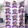 K-POP Demon Hunters Flannel Throw Blanket Huntrix Tiger Soft Warm Sofa Bed Cover Travel Camping Home Leisure for Girls Fans Gift