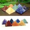 Crystal Healing Chakra Pyramid Stone Set Featuring Unique Natural Quartz Crystals For Spiritual Growth