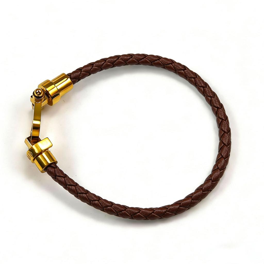 European and American Fashion U-shaped Bracelets Multi-color Braided Leather Rope Magnet Buckle Horseshoe Bracelet Personality Trend