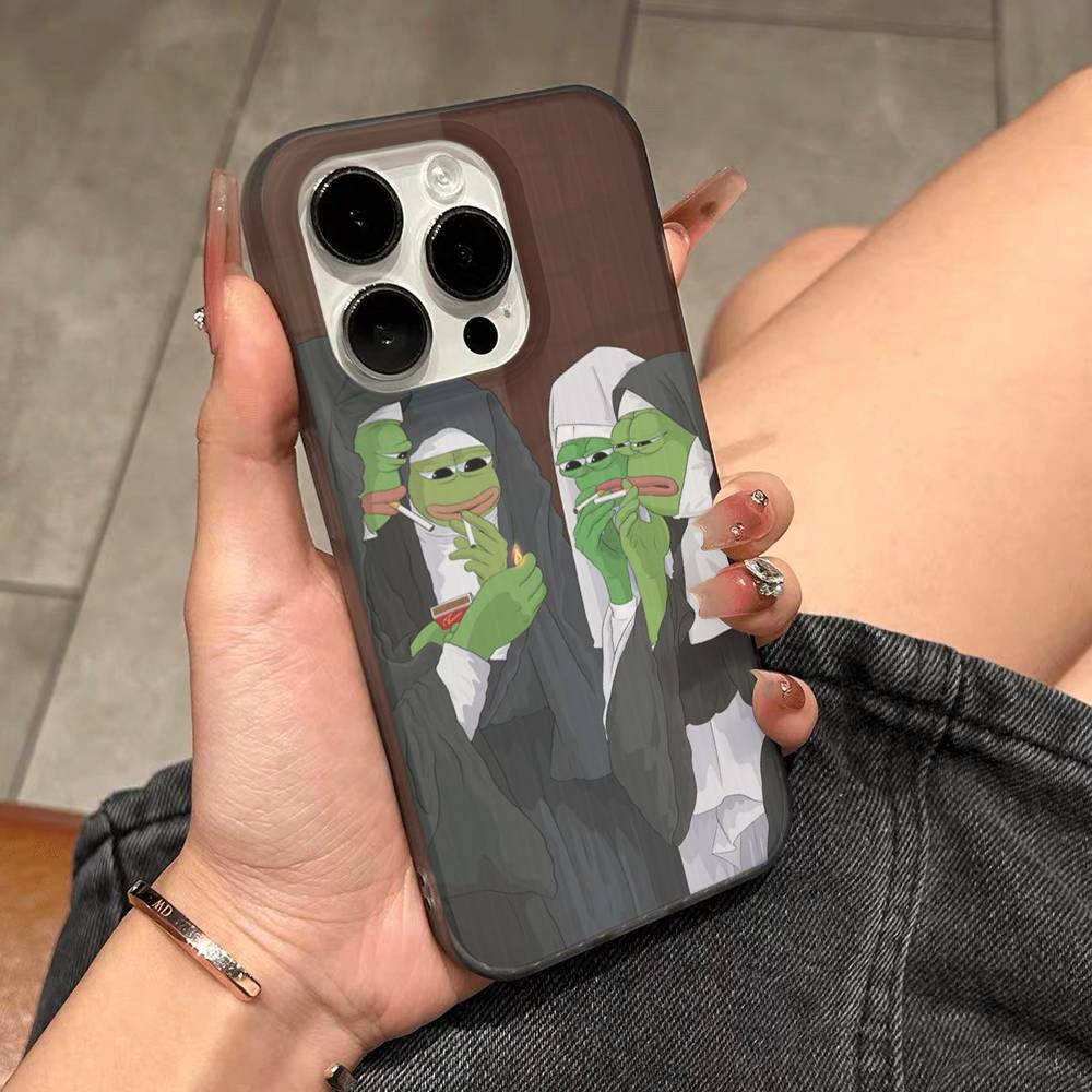 Internet Meme Sad Pepe The Frog Phone Case For IPhone 17 16 15 14 Plus 11 12 13 Pro Max Shockproof Protection Soft Back Cover