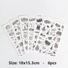 5pcs/6pcs Cute Cartoon Rabbit Animals Sticker PVC Diary Sticker Scrapbook Decoration Stationery Stickers for Cup Mobile Phone
