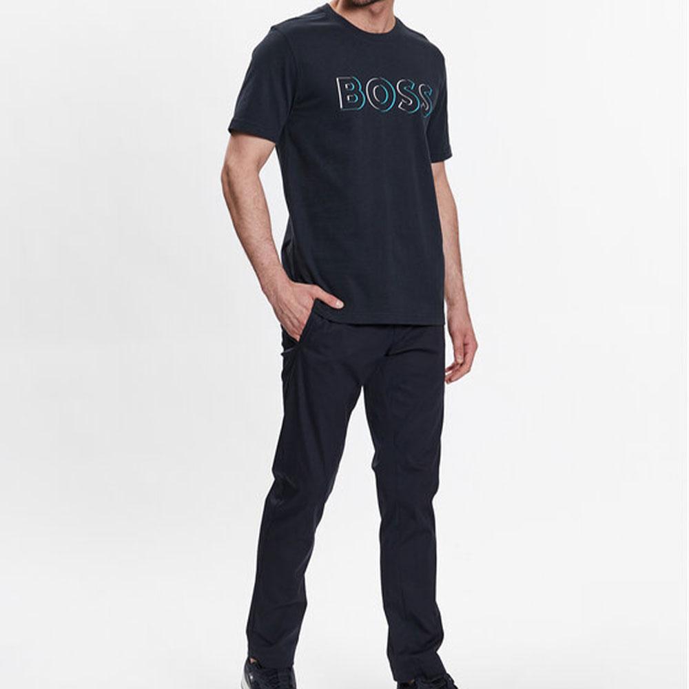 HUGO BOSS SS23 T-Shirts Men's Blue Crew Neck Moderate Straight Fit 50483768-402