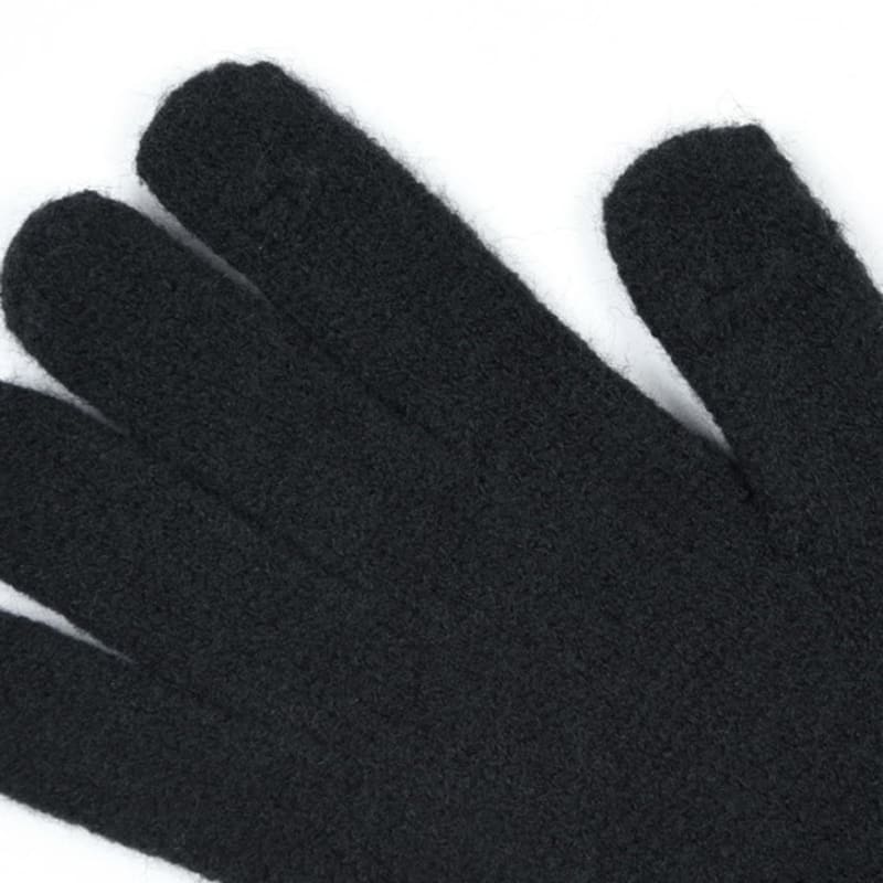 NICK&NICOLE NICOLE RIBBED KNIT GLOVES_BLACK