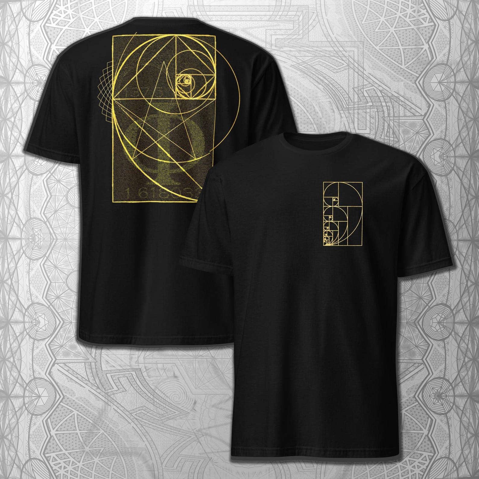 Golden Ratio Fibonacci T-Shirt | Sacred Geometry Art Tee 4XL