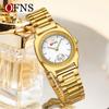 OFNS New 1565 Fashion Women's Quartz Watch Waterproof Square Luxury Business Two and a Half Needles Women's Quartz Watch