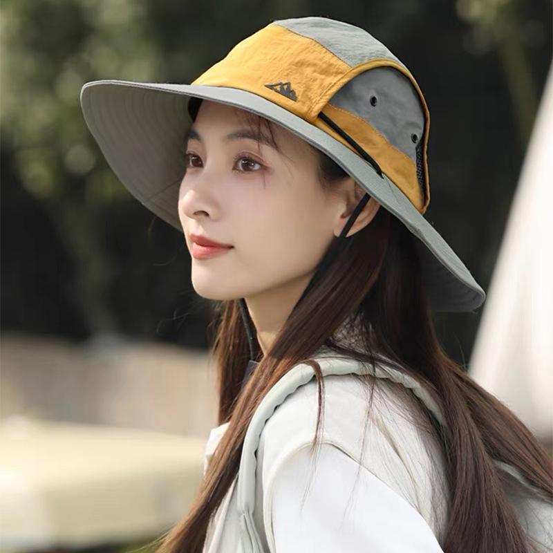 Fisherman Bucket School Old Vintage Dry Quick Drying Fast Women  Men For Neutral Gender Fresh Caps Hats Color Block Sunshade Outdoor Breathable