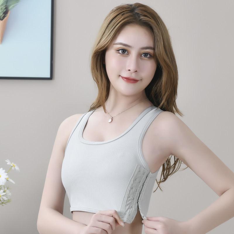 Lesben Sportwear Brust Brust Binder Trans Crop Top Flache Brust Binder Les Korsett Stretch Body Shaping Schnalle Tomboy BH Tank