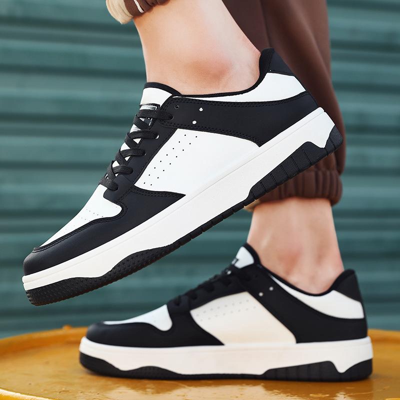 Summer Men's Shoes Casual Leather Shoes Comfortable and Fashionable Sports Board Shoes Men's White Shoes
